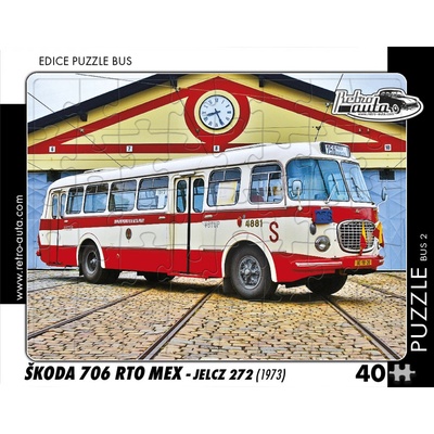 Retro-Auta BUS 2 ŠKODA 706 RTO MEX Jelcz 272 1973 40 dílků