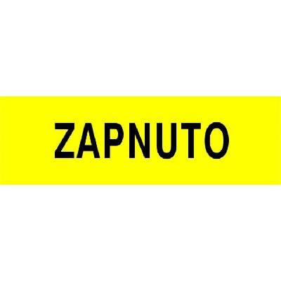 CUPRO PK samolepka ZAPNUTO 11X35MM 24A
