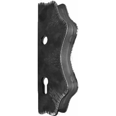 Kazetová sestava pro branku 250x125x30mm, otvor pro kliku ø 20mm, na profil 30x30mm, zdobená, pro zámek ZM90/80
