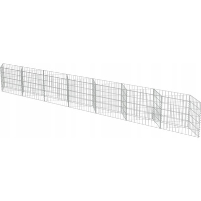 vidaXL Gabionová zeď pozinkovaná ocel 450 x 30 x 50 cm