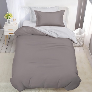 EmonaMall Двулицево спално бельо с ластик (размер за приста) EmonaMall, 4 части - Модел S18557 (S18557-1000h2-SE-06)