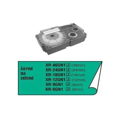 Casio XR-6GN1, черен печат/зелен фон, неламинирана (XR-6GN1)