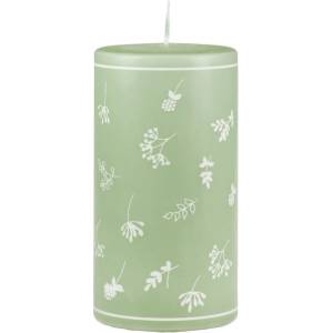 Unipar Зелена свещ , време на горене 87 h Fleur - Unipar (Fleur Green Pillar 80x150)
