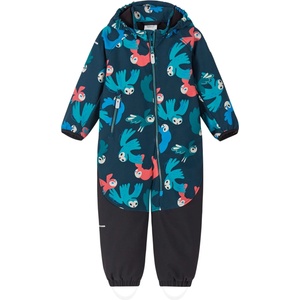 Reima Детски софтшел гащеризони Reima Kid's Mjosa Softshell Overall Print Overall - Navy - размер 98 (EU) (703-7601-0215)