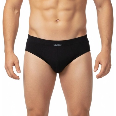 Памучен слип в черен цвят с изчистен дизайн