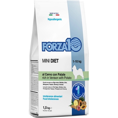 FORZA10 2х1, 5кг Mini Diet Forza 10, диетична суха храна за кучета - с дивеч и картофи