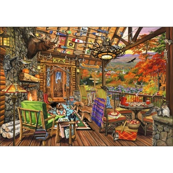 Image 1 of Bluebird Puzzle - Puzzle Adirondack Porch 1000 II - 1 000 piese