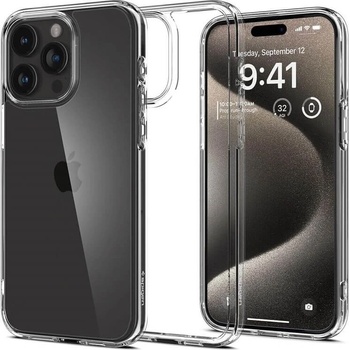 Spigen Противоударен Калъф за iPhone 15 Pro, SPIGEN Ultra Hybrid Case, Прозрачен (ACS06707)