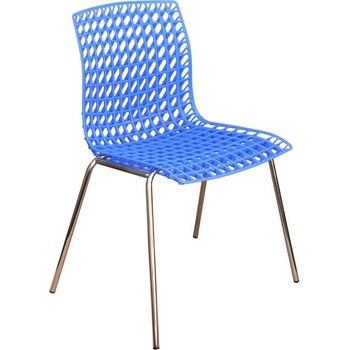 Carmen Градински стол Carmen 9910, хромирани крака, небесно син