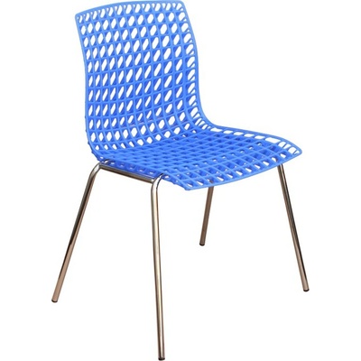 Carmen Градински стол Carmen 9910, хромирани крака, небесно син