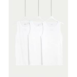 Marks & Spencer Комплект от три бели мъжки тениски Marks & Spencer Marks & Spencer | Byal | МЪЖЕ | S