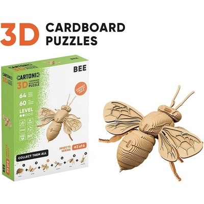 Cartonic 3D puzzle Včela 64 ks
