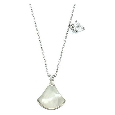 InfinitySilver Strieborný náhrdelník s perleťou a zirkónom L47665945