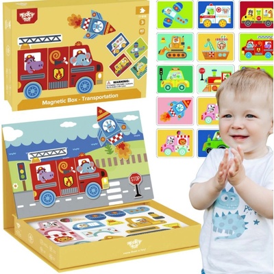 TOOKY TOY Magnetická skladačka v boxe 80 ks