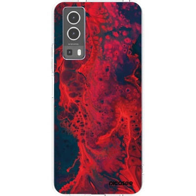 Pouzdro Picasee silikonové Vivo Y72 5G Organic red čiré