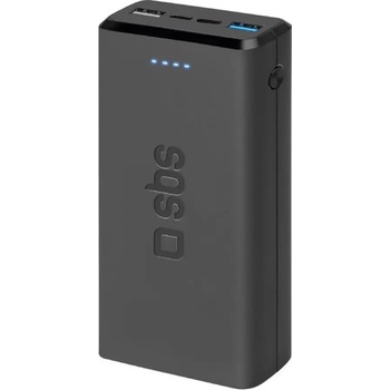 SBS Банка за захранване с бързо зареждане: 20 000 mAh, 2 USB черни