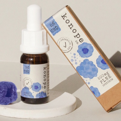 Konope 5% CBD Fresh Modrá Malina Full Spektrum 500 mg 10 g
