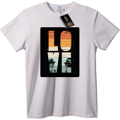 NOONEBRAND Тениска Любов Залез на Плаж - XL, White