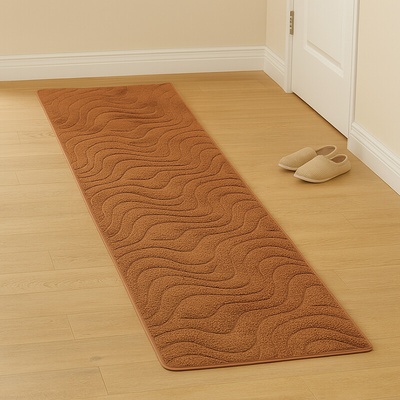 Takoy Koberec 80x300 vzor vlny hnedý-HT-00420 | 80 x 300 cm