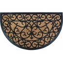 ESSCHERT DESIGN BEST FOR BOOTS půlkulatá s kokosovým vláknem a ornamenty černá 74,5 x 45 cm