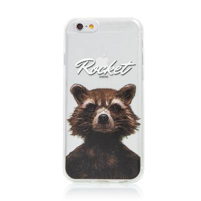 Kryt MARVEL pre Apple iPhone 6 / 6S - Guardians of the Galaxy - Rocket - gumový - priehľadný
