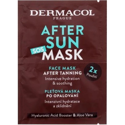 Dermacol After Sun SOS Mask хидратираща и успокояваща маска за лице след слънце 2x8 ml