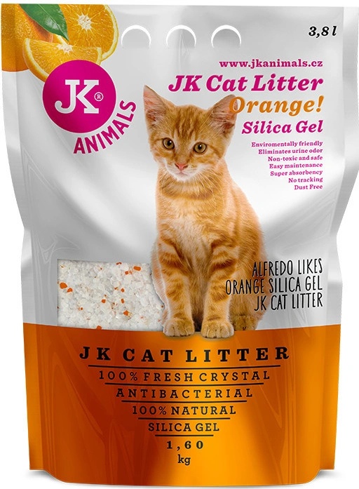 JK ANIMALS Litter Silica gel orange kočkolit 1,6 kg/3,8 l