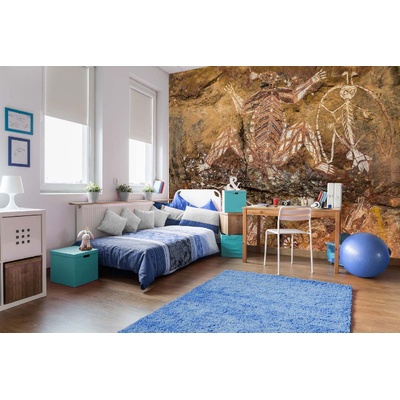 DIMEX ART Самозалепваща се флизелинова фототапета скални рисунки 375 x 250 см