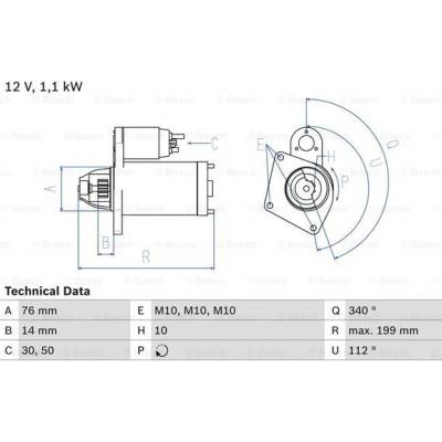 BOSCH STARTER 0 986 020 900