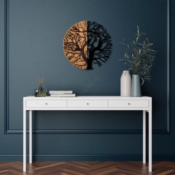 Image 1 of Asir Декорация за стена Ø 56 см дърво дърво/метал (as1658)