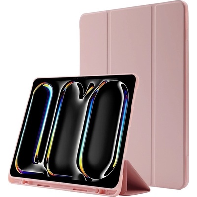 Vsetkonamobil 76512 LEATHER Zaklápací kryt pre Apple iPad Pro 13 2024 / M5 2025 svetloružový