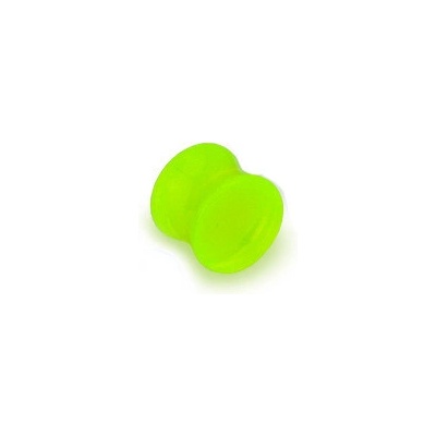 Šperky4U plug do ucha svítící zelený PL01112-22G