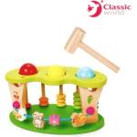 Classic World Цветна дървена играчка с чукче - Classic World