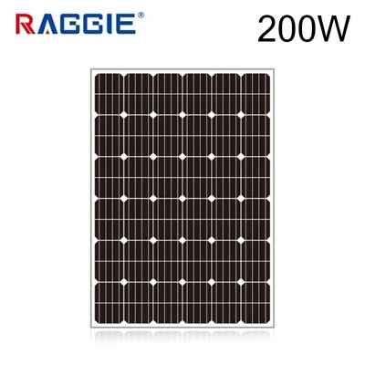 Raggie Соларен панел монокристален 200W RAGGIE 12V 1480x770x35mm (1830-200)