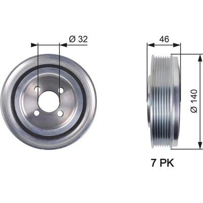 GATES Řemenice klikového hřídele DriveAlign® GT TVD1078