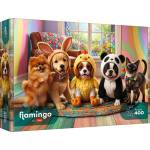Trefl - Puzzle Flamingo: Dress-up Pups - 400 piese