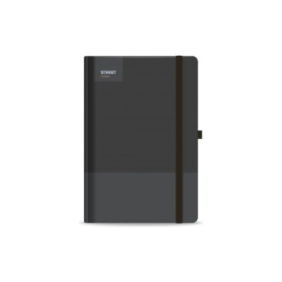 STREET Бележник с ластик Black A5 96л тв. корици