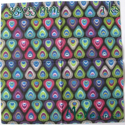 ubrousek na decoupage 33 x 33cm 1ks paví