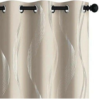 Zatemňovací, termoizolační, akustický závěs se zavěšením grommet top - Vzorovaný béžový, 100 x 250 cm