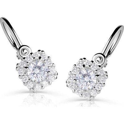 Danfil detské náušnice C5543 z bieleho zlata diamant brizura