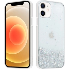 Pouzdro Maxximus MX SHINE iPhone X/ XS, průhledné s třpytky