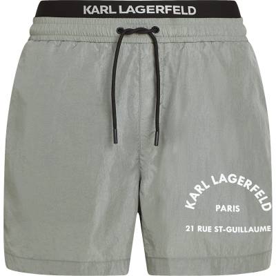 Karl Lagerfeld Шорти за плуване 'Rue St-Guillaume' сиво, размер L