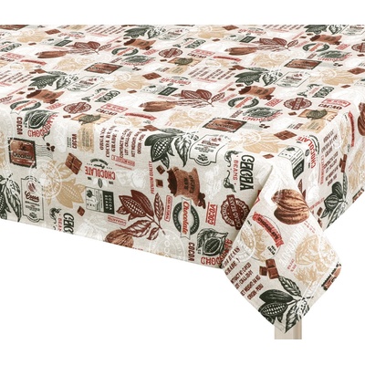 Bellatex Ubrus EMA Listy béžová hnědá 120x180 cm