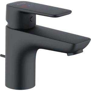 Kludi Pure&Style - Смесител за умивалник, със сифон, EcoPlus, матово черно 403883975 (403883975)