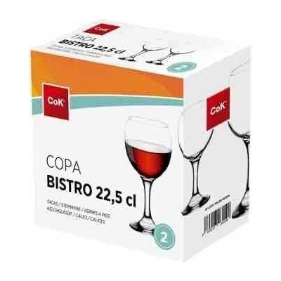 Cegeco Sklenice na víno CoK Bistro 2 x 225 ml