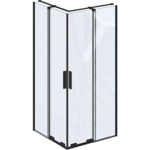 RAVAK Roll - Душ кабина 90x90 см, черно/прозрачно стъкло X14V70300Z1 (X14V70300Z1)