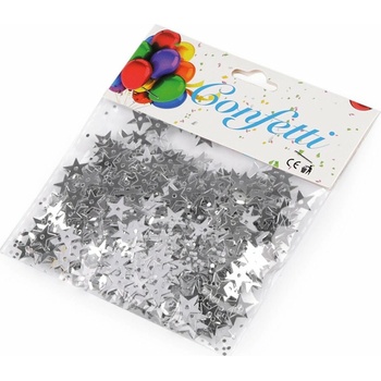 Konfety strieborné hviezdy