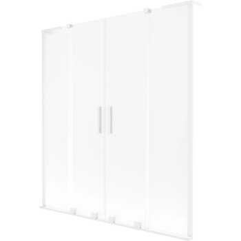 Mexen Velar L Duo параван за вана, плъзгащ се, двукрилен 140 x 150 см, матирано, бяло - 896-140-003-32-20 (896-140-003-32-20)