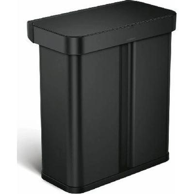 Simplehuman Koše - Bezdotykový kôš na triedený odpad, s hlasovým a pohybovým ovládaním, 58 l, matná čierna ST2043
