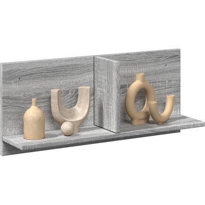 vidaXL Стенен шкаф, 70x16, 5x30 см, сив сонома, инженерно дърво (854855)
